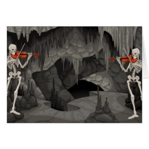 Cartão esqueleto de violino