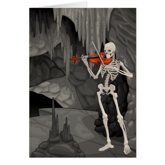 Cartão esqueleto de violino (Frente)