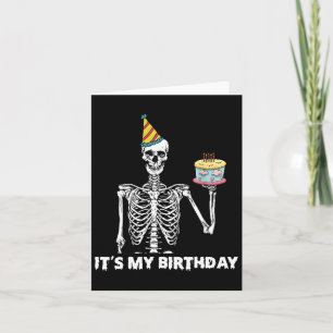 Cartão Esqueleto É a minha Festa de aniversário Feliz Hal