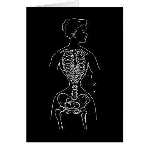 Cartão Esqueleto e Corset