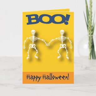 Cartão Esqueleto editável Halloween
