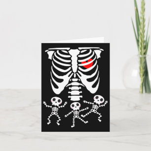 Cartão Esqueleto Por Casais De Gravidez Halloween Figurin