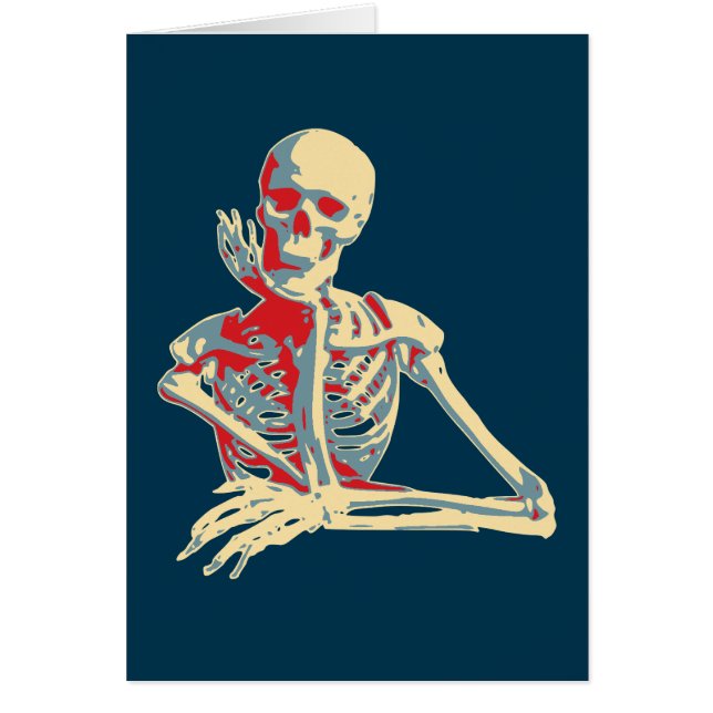 Cartão Esqueleto retrô (Frente)