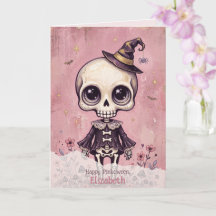 Esqueleto Rosa Halloween Fofo Gothic Pinkoween  