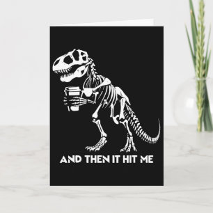 Cartão Esqueleto T-rex Dinossauro Halloween Homens Mulher