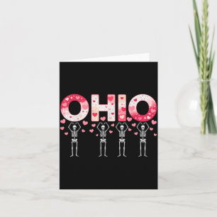 Cartão Esqueletos Engraçados de O-h-i-o Ohio no Meio-Oest