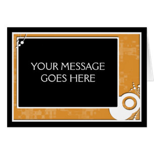 Cartão esquema de bloqueio laranja