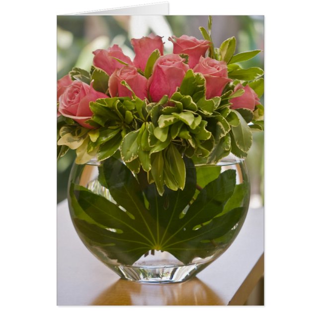 Cartão Esquema de Rosas Rosa (Frente)