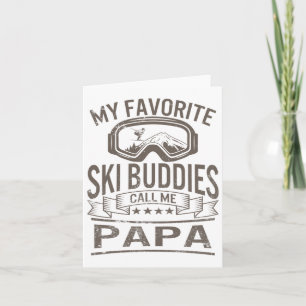 Cartão Esqui Buddies Papa Skiing Goggles Snowboard Grand