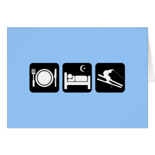 Cartão esqui engraçado