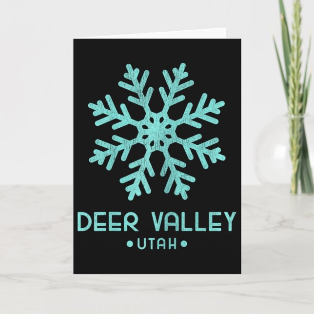 Cartão Esqui feminina Deer Valley Utah (Frente)