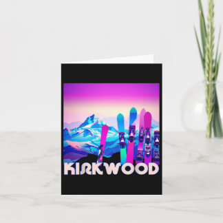 Cartão Esqui Kirkwood - Estilo De anos 80 Retroativo E Sn