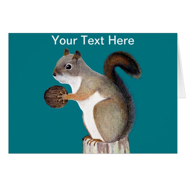 Cartão Esquilo (Frente Horizontal)