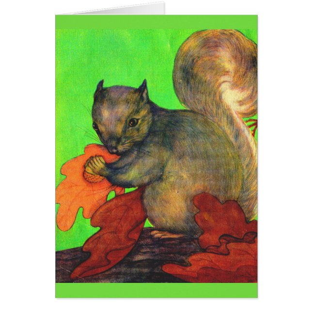 Cartão esquilo bonito (Frente)