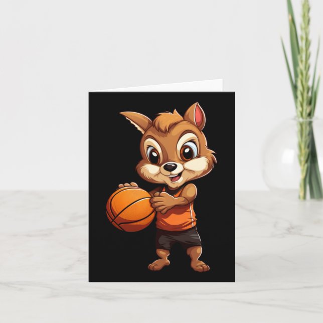 Cartão Esquilo de basquetebol (Frente)