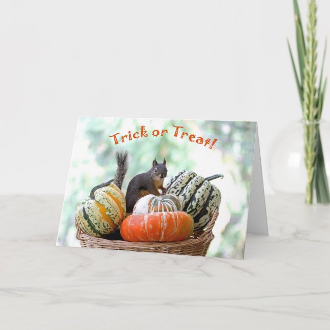 Cartão Esquilo de Halloween (Frente)