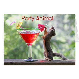 Cartão Esquilo do animal de partido