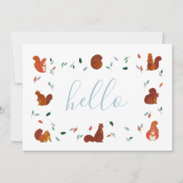 Cartão Esquilos Bonitos