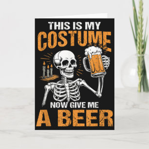 Cartão Essa É Minha Fantasia Agora Me Dê Uma Cerveja Hall