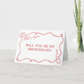 Cartão Essa é uma proposta de Bridesmaid Itália desenhada