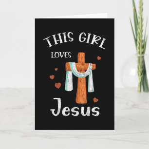 Cartão Essa Menina ama Jesus Criança Crianças Mulheres
