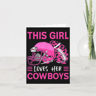 Cartão Essa Menina Ama Seus Cowboys Futebol Americano Lov