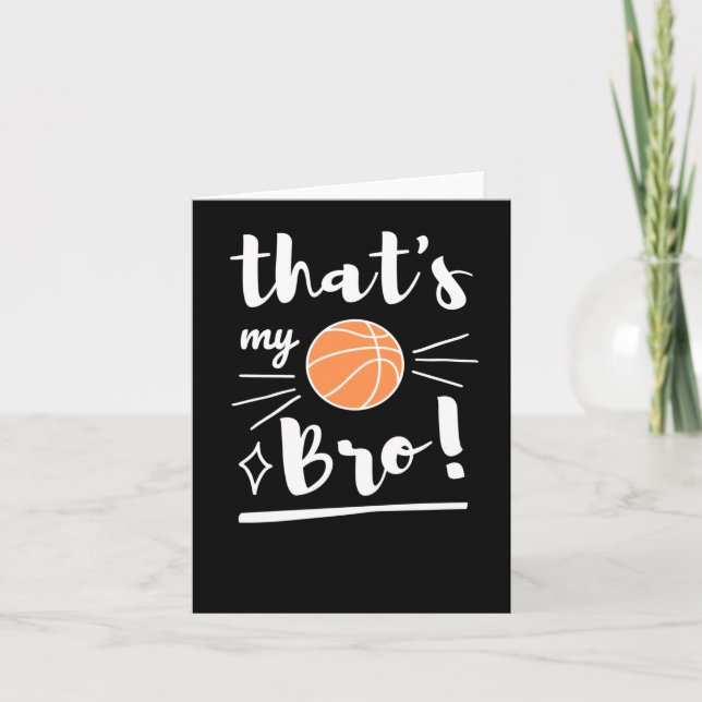 Cartão Esse É Meu Bro De Basquete (Frente)
