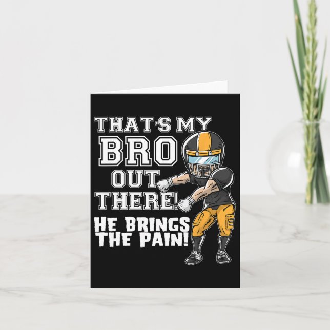 Cartão Esse é o meu irmão lá fora, irmão de futebol amare (Frente)