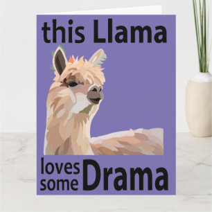 Cartão Esse Llama Adora Algum Drama Llama Engraçado
