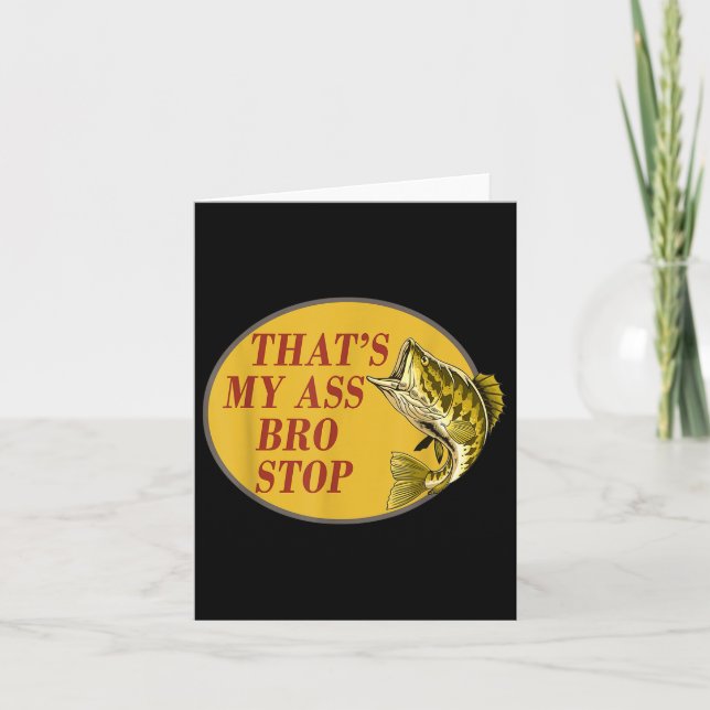 Cartão Esse Meu Irmão Pára De Pescar Engraçado (Frente)