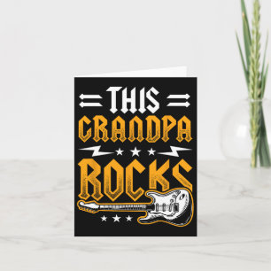 Cartão Esse Vovô Arrasa Com a Guitarra do Papai
