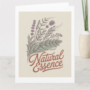 Cartão Essência Natural Vintage Botânico Flor Silvestre