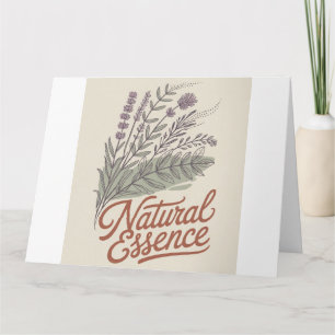 Cartão Essência Natural Vintage Botânico Flor Silvestre