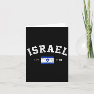 Cartão Est. 1948 Dia da Independência do Bandeira Israeli