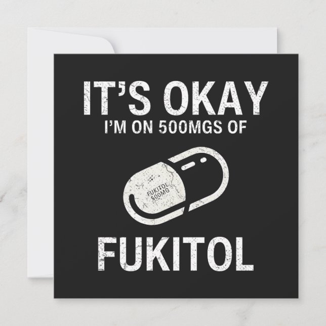 Cartão Está bem, estou a 500 mg de Fukitol (Frente)