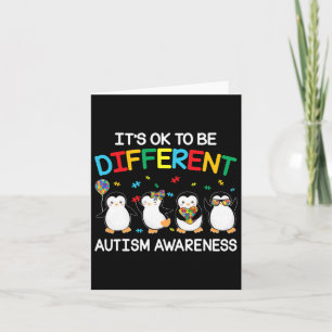 Cartão Está bem ser diferente a consciência do autismo do