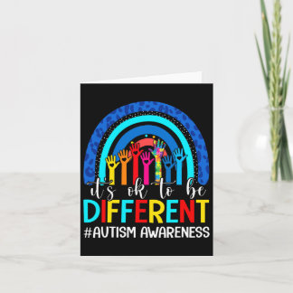 Cartão Está bem ser diferente Autismo Sensibilização Leop