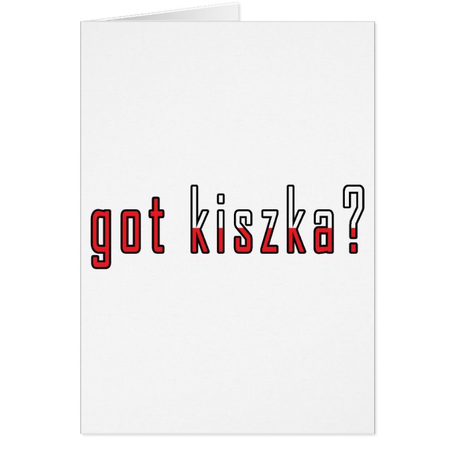 Cartão está com o kiszka? Bandeira (Frente)