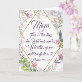 Cartão Esta é a Bíblia do Dia Verso Dia de as mães Cristã