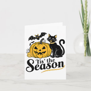 Cartão Esta É A Época Do Halloween Bats Pumpkin Cai Engra