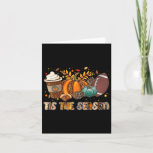 Cartão Esta É A Época Pumpkin Spice Futebol Halloween