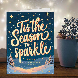 Cartão Esta é a estação para a placa de feriado Sparkle