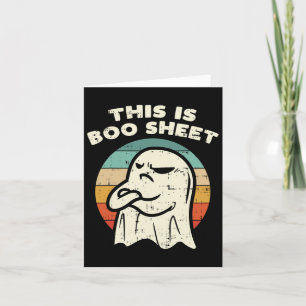 Cartão Esta É A Folha De Boo Ghost Retro Halloween Costum