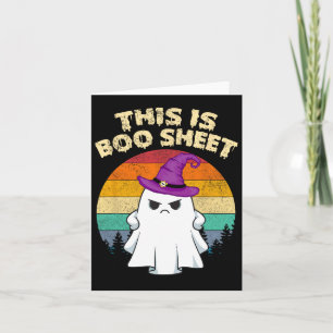 Cartão Esta É A Folha De Boo Ghost Retro Halloween Costum