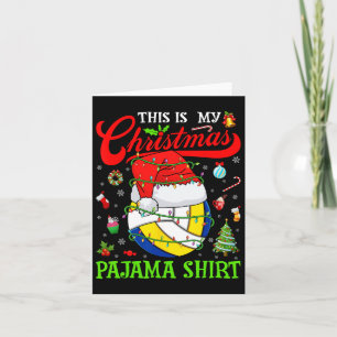 Cartão Esta É A Minha Árvore De Voleibol Do Pajama L