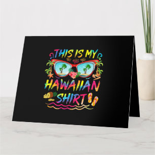 Cartão Esta É A Minha Camisa Havaiana Luau Aloha Hawaii B