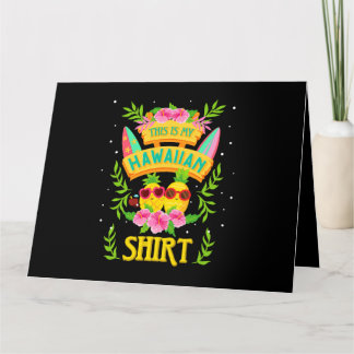 Cartão Esta É A Minha Camisa Havaiana, Mulheres Pineapple