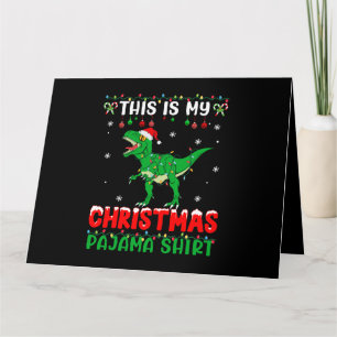 Cartão Esta É A Minha Mãe De Natal Do Dinossauro Xmas