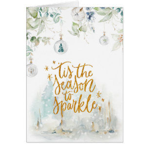 Cartão Esta é a temporada para o Sparkle Christmas Holid