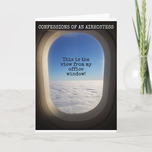 Cartão Esta é a vista da janela do meu escritório (Frente)
